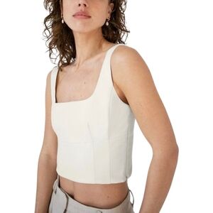ARITZIA Wilfred Shine Bustier Vegan Leather Top